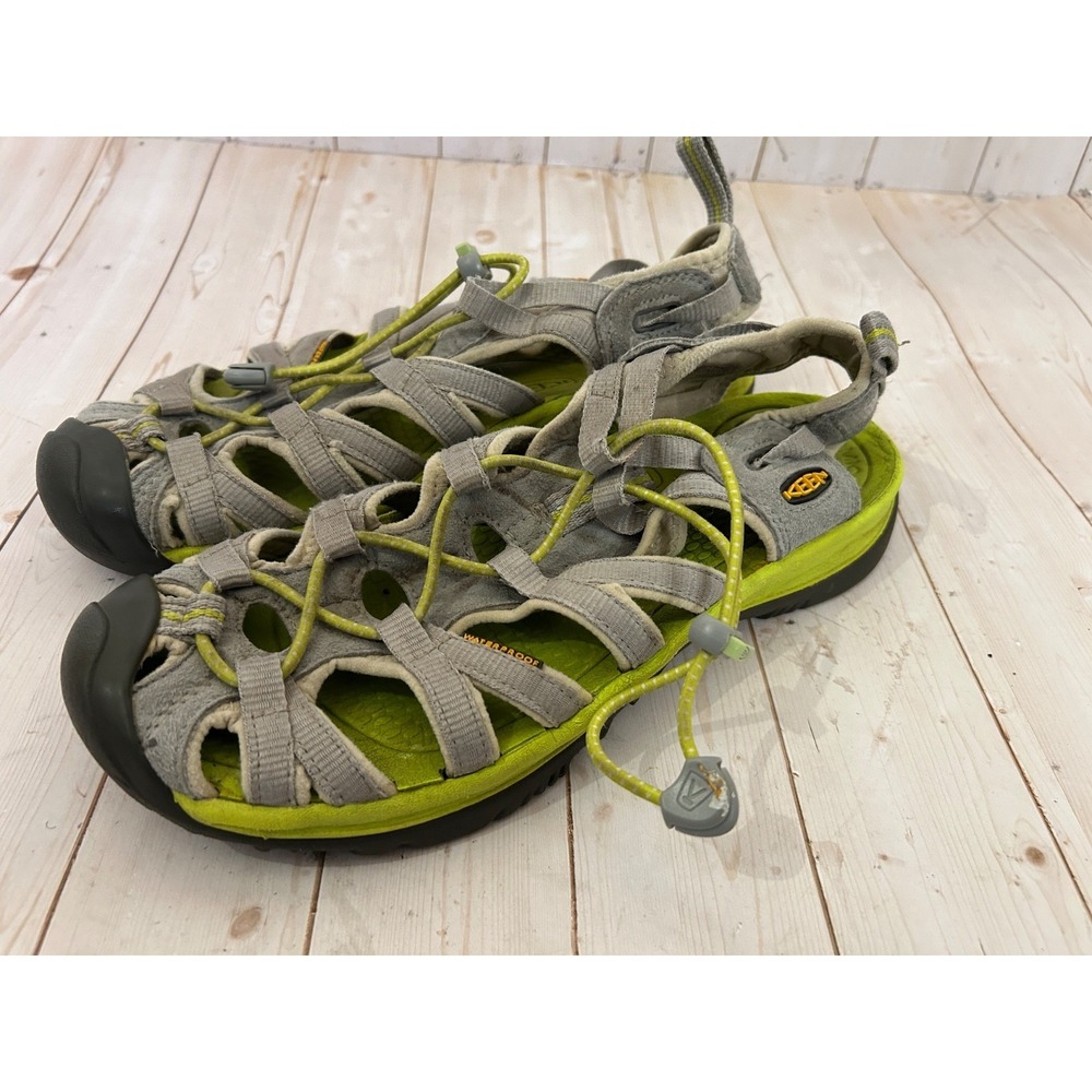 Keen Womens Waterproof Whisper Outdoor Hiking Gray Close Toe Sandals sz9 - Picture 5 of 7